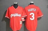 Phillies 3 Bryce Harper Red Throwback Jersey (2),baseball caps,new era cap wholesale,wholesale hats